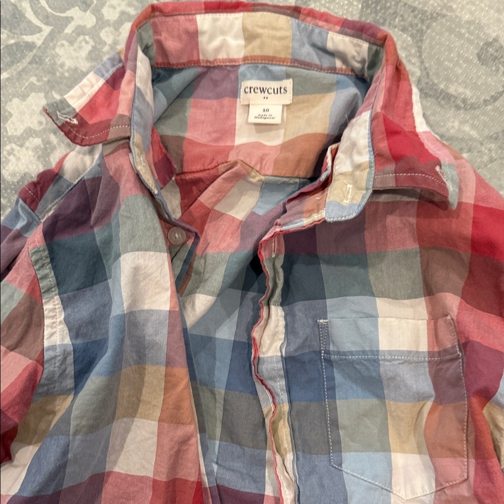 Crewcuts Red and Blue Plaid Men's Shirt